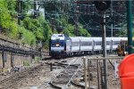 The 1:34 PM Westbound Train to Dover, NJ approaching on Track 1, 